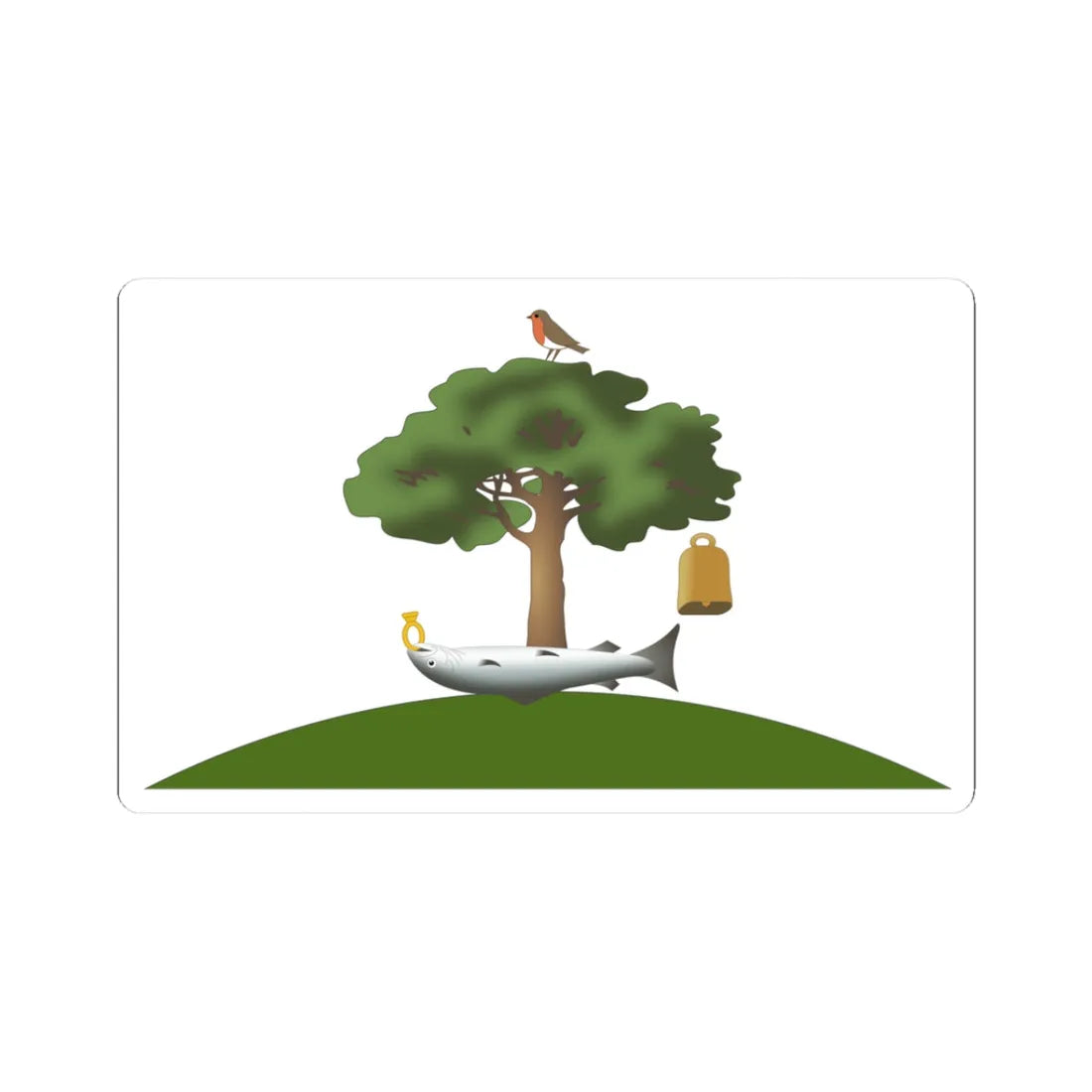 Flag of Glasgow (Scotland) STICKER Vinyl Kiss-Cut Decal 3 Inch White - The Sticker Space