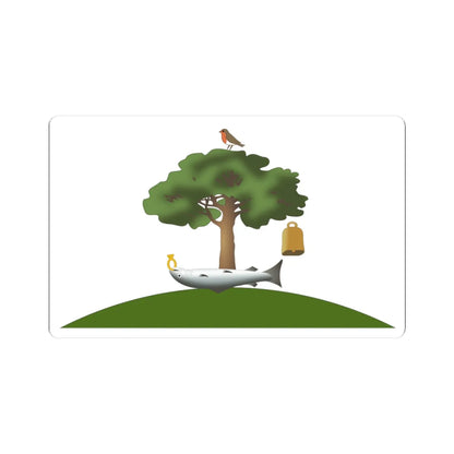 Flag of Glasgow (Scotland) STICKER Vinyl Kiss-Cut Decal 3 Inch White - The Sticker Space