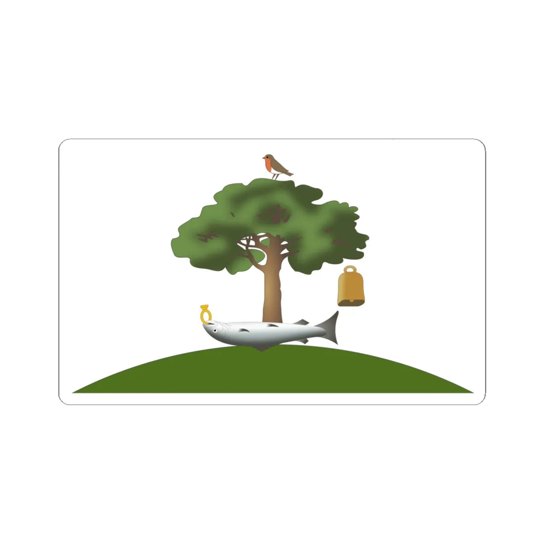 Flag of Glasgow (Scotland) STICKER Vinyl Kiss-Cut Decal 6 Inch White - The Sticker Space