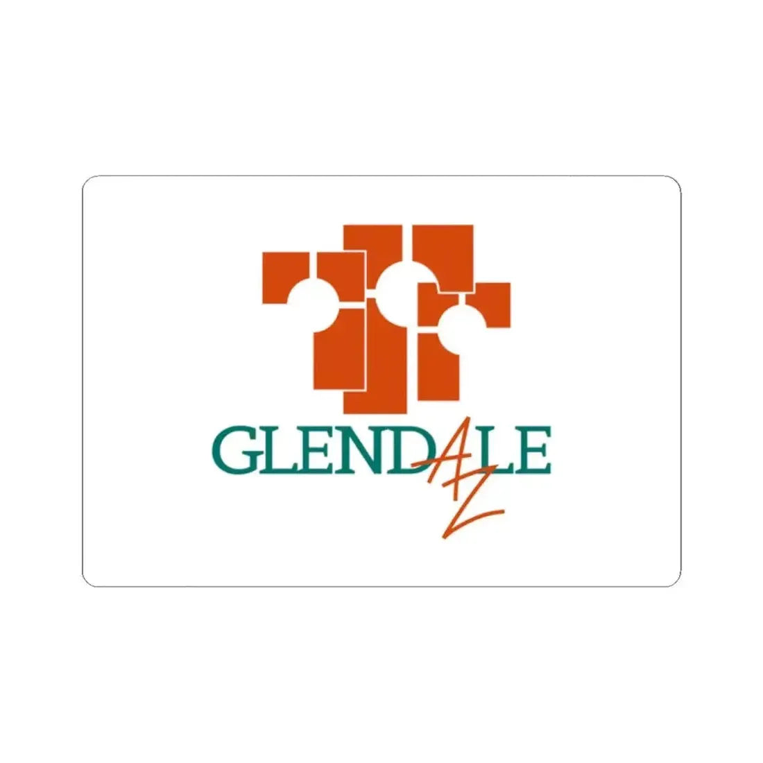 Flag of Glendale Arizona (United States) STICKER Vinyl Kiss-Cut Decal 2 Inch White - The Sticker Space