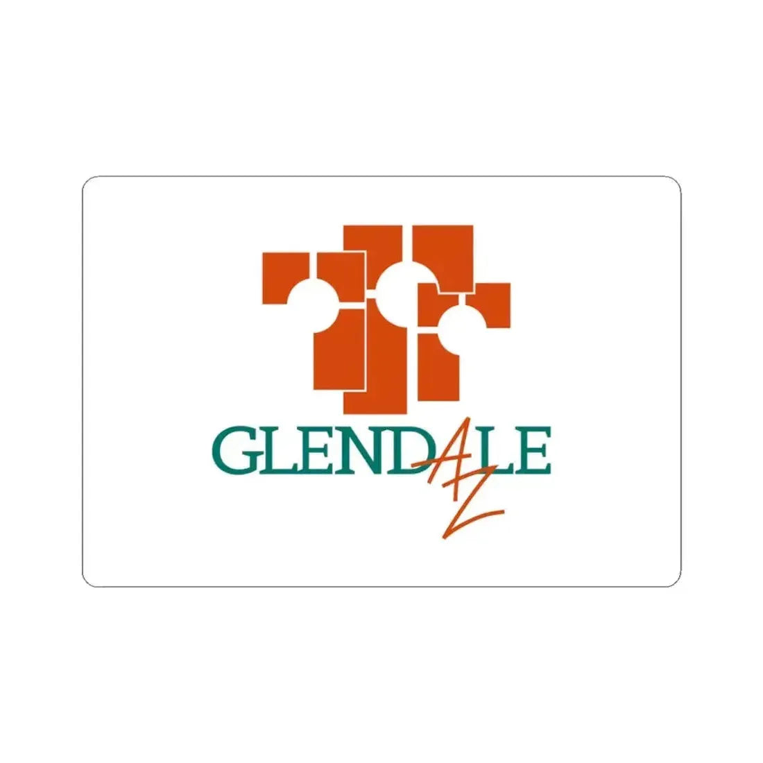 Flag of Glendale Arizona (United States) STICKER Vinyl Kiss-Cut Decal 3 Inch White - The Sticker Space