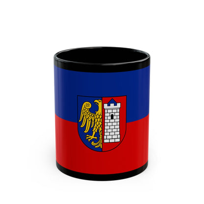 Flag of Gliwice Poland - Black Coffee Mug-11oz-The Sticker Space