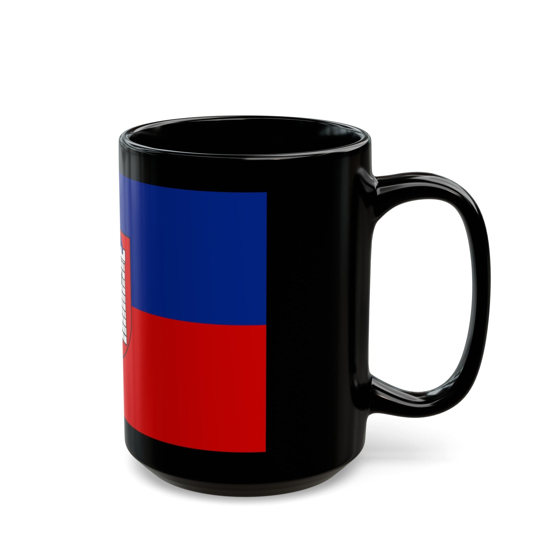 Flag of Gliwice Poland - Black Coffee Mug-The Sticker Space