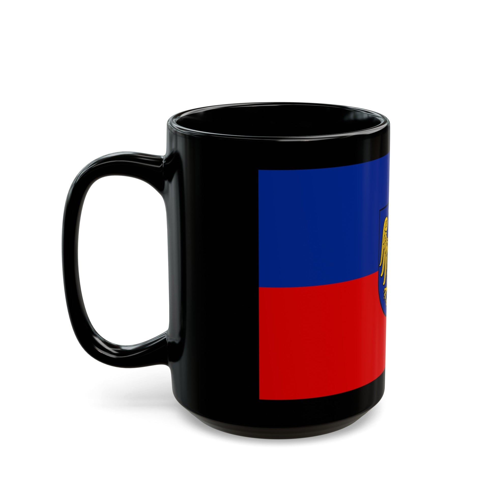 Flag of Gliwice Poland - Black Coffee Mug-The Sticker Space