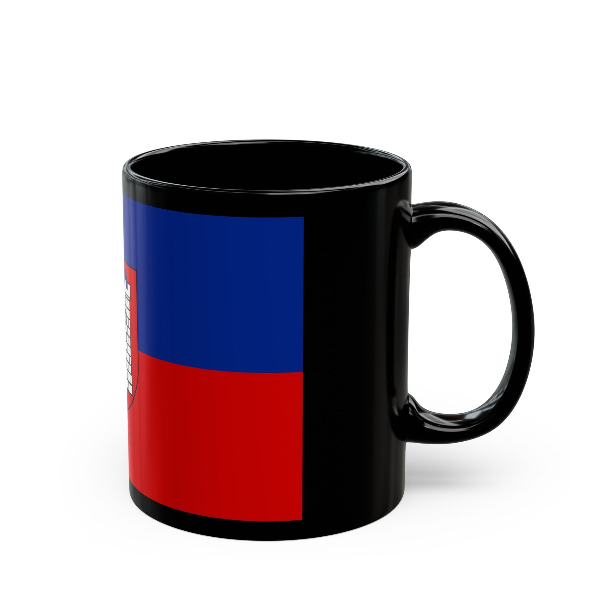 Flag of Gliwice Poland - Black Coffee Mug-The Sticker Space