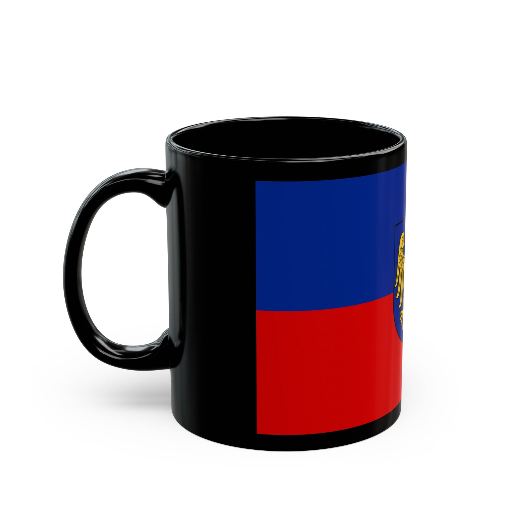 Flag of Gliwice Poland - Black Coffee Mug-The Sticker Space