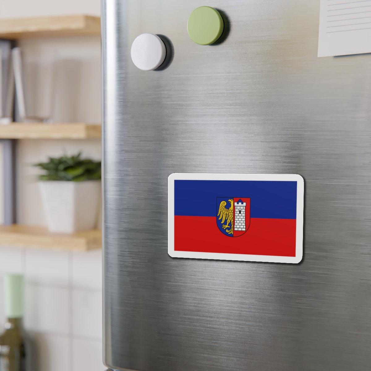 Flag of Gliwice Poland - Die-Cut Magnet-The Sticker Space