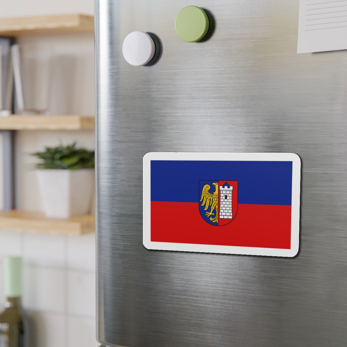 Flag of Gliwice Poland - Die-Cut Magnet-The Sticker Space