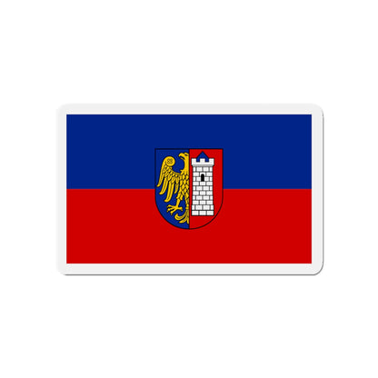 Flag of Gliwice Poland - Die-Cut Magnet-4" x 4"-The Sticker Space