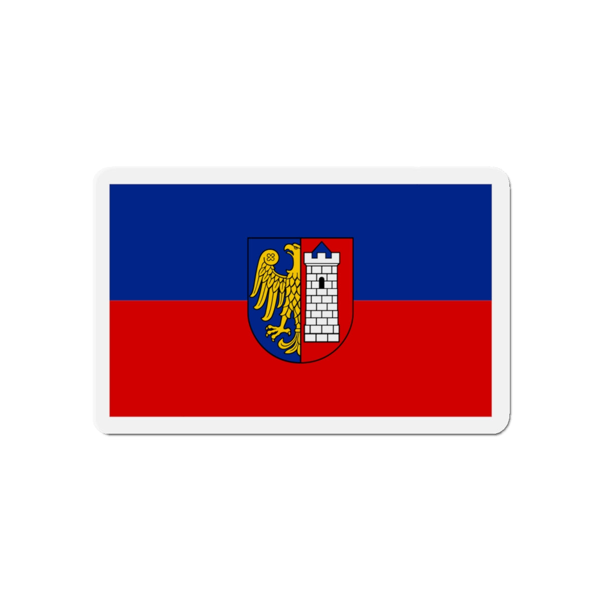 Flag of Gliwice Poland - Die-Cut Magnet-5" x 5"-The Sticker Space