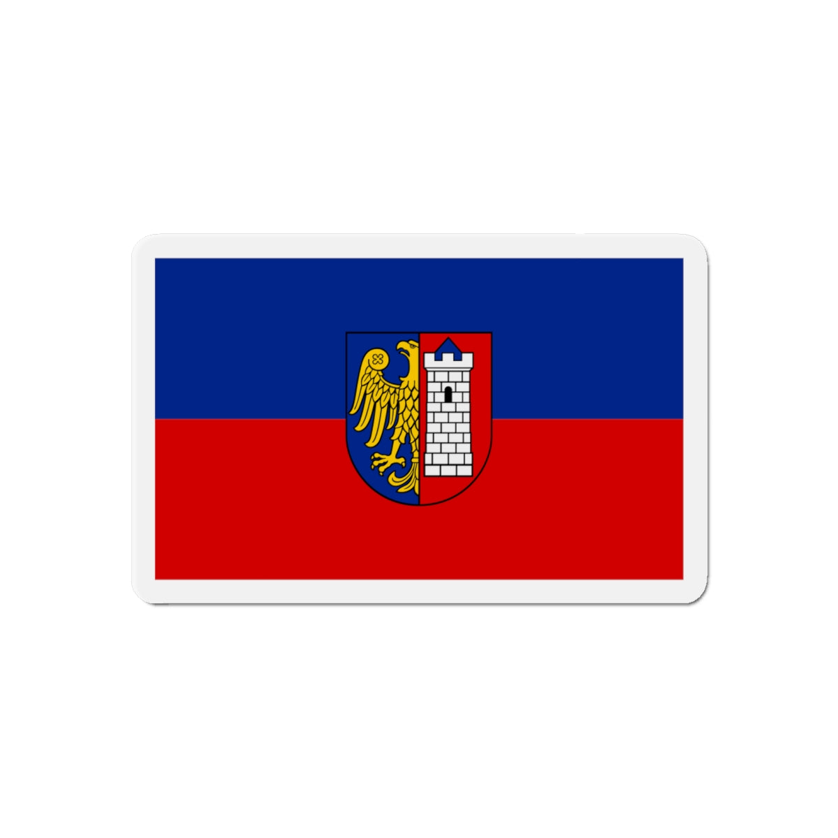 Flag of Gliwice Poland - Die-Cut Magnet-6 × 6"-The Sticker Space