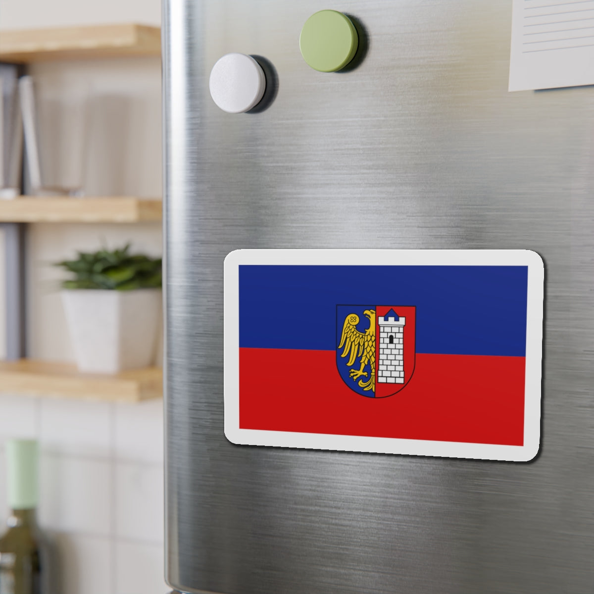 Flag of Gliwice Poland - Die-Cut Magnet-The Sticker Space