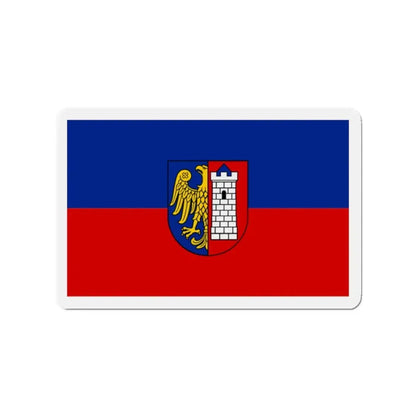 Flag of Gliwice Poland - Refrigerator Magnet 2 Inch - The Sticker Space