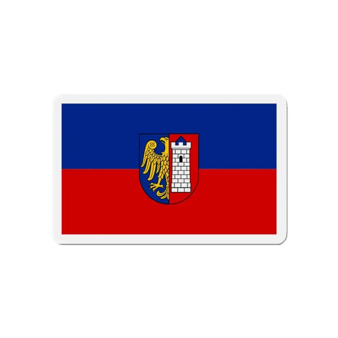 Flag of Gliwice Poland - Refrigerator Magnet 5 Inch - The Sticker Space