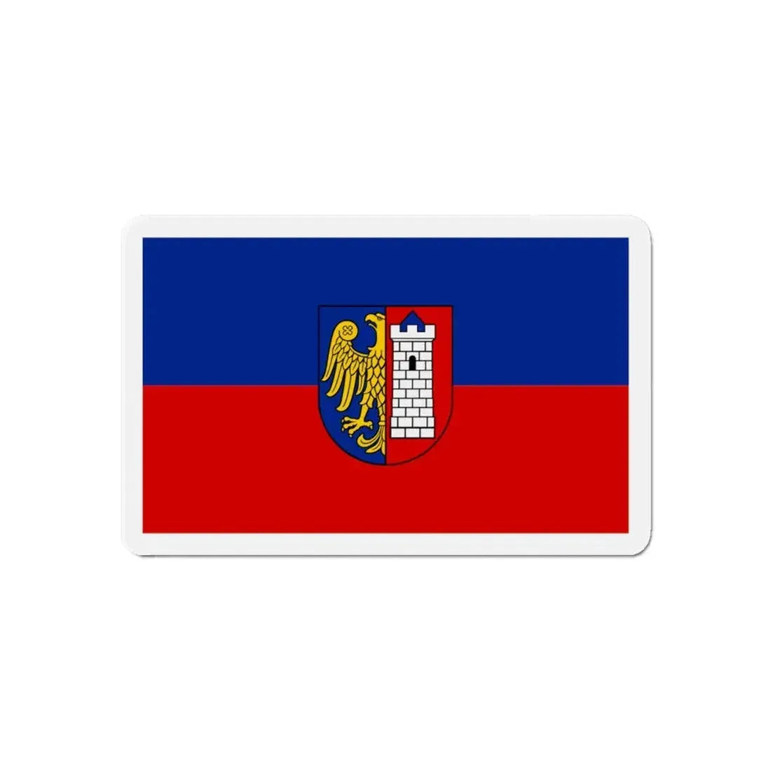 Flag of Gliwice Poland - Refrigerator Magnet 6 Inch - The Sticker Space