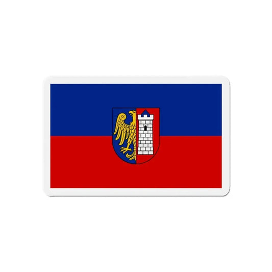Flag of Gliwice Poland - Refrigerator Magnet 6 Inch - The Sticker Space