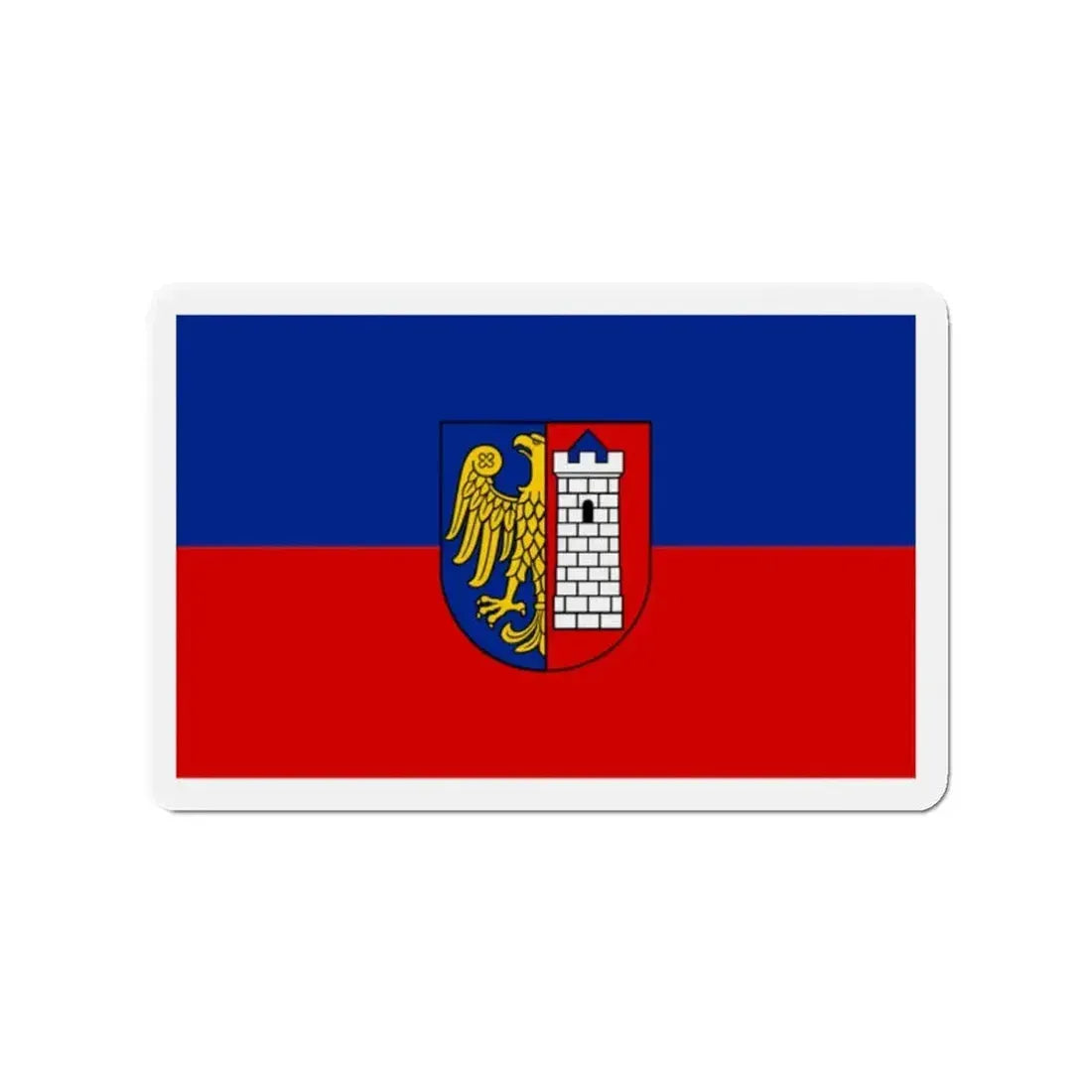 Flag of Gliwice Poland - Refrigerator Magnet - The Sticker Space