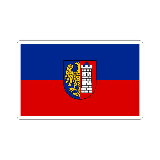 Flag of Gliwice Poland STICKER Vinyl Die-Cut Decal-6 Inch-The Sticker Space