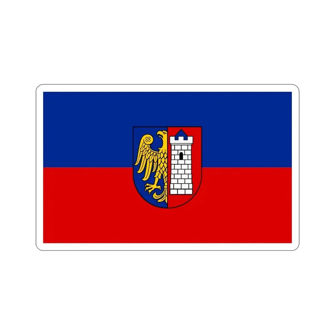 Flag of Gliwice Poland STICKER Vinyl Die-Cut Decal - The Sticker Space