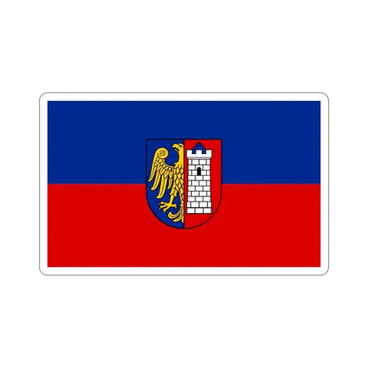 Flag of Gliwice Poland STICKER Vinyl Die-Cut Decal - The Sticker Space