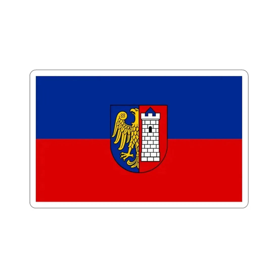 Flag of Gliwice Poland STICKER Vinyl Die-Cut Decal - The Sticker Space