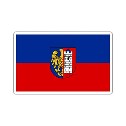 Flag of Gliwice Poland STICKER Vinyl Die-Cut Decal - The Sticker Space