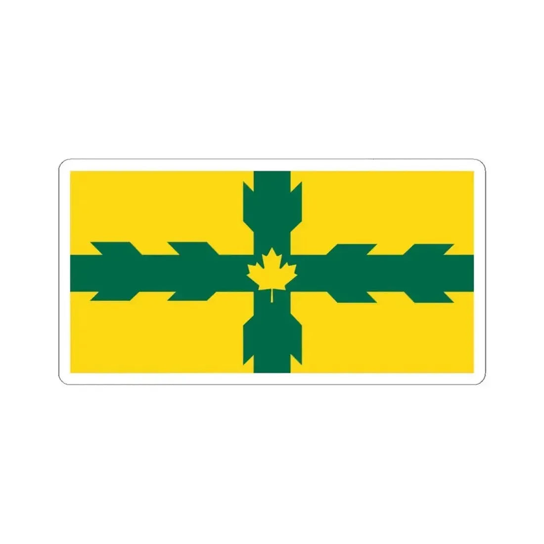 Flag of Gloucester Ontario (Canada) STICKER Vinyl Kiss-Cut Decal 4 Inch White - The Sticker Space