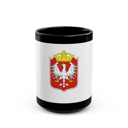 Flag of Gniezno Poland - Black Coffee Mug-15oz-The Sticker Space