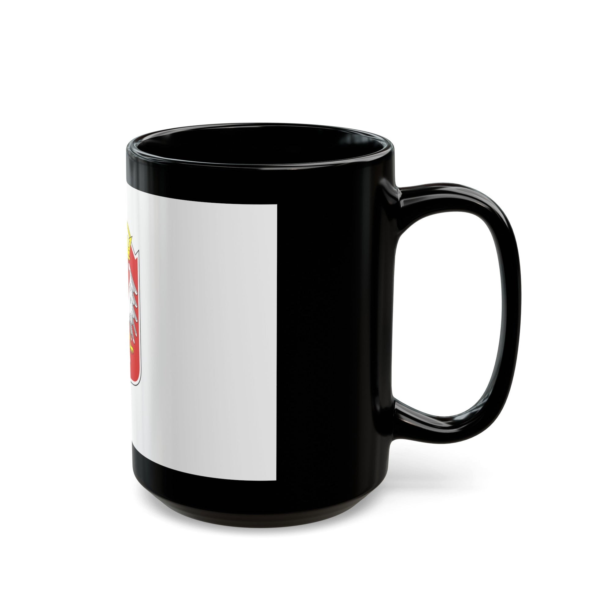 Flag of Gniezno Poland - Black Coffee Mug-The Sticker Space