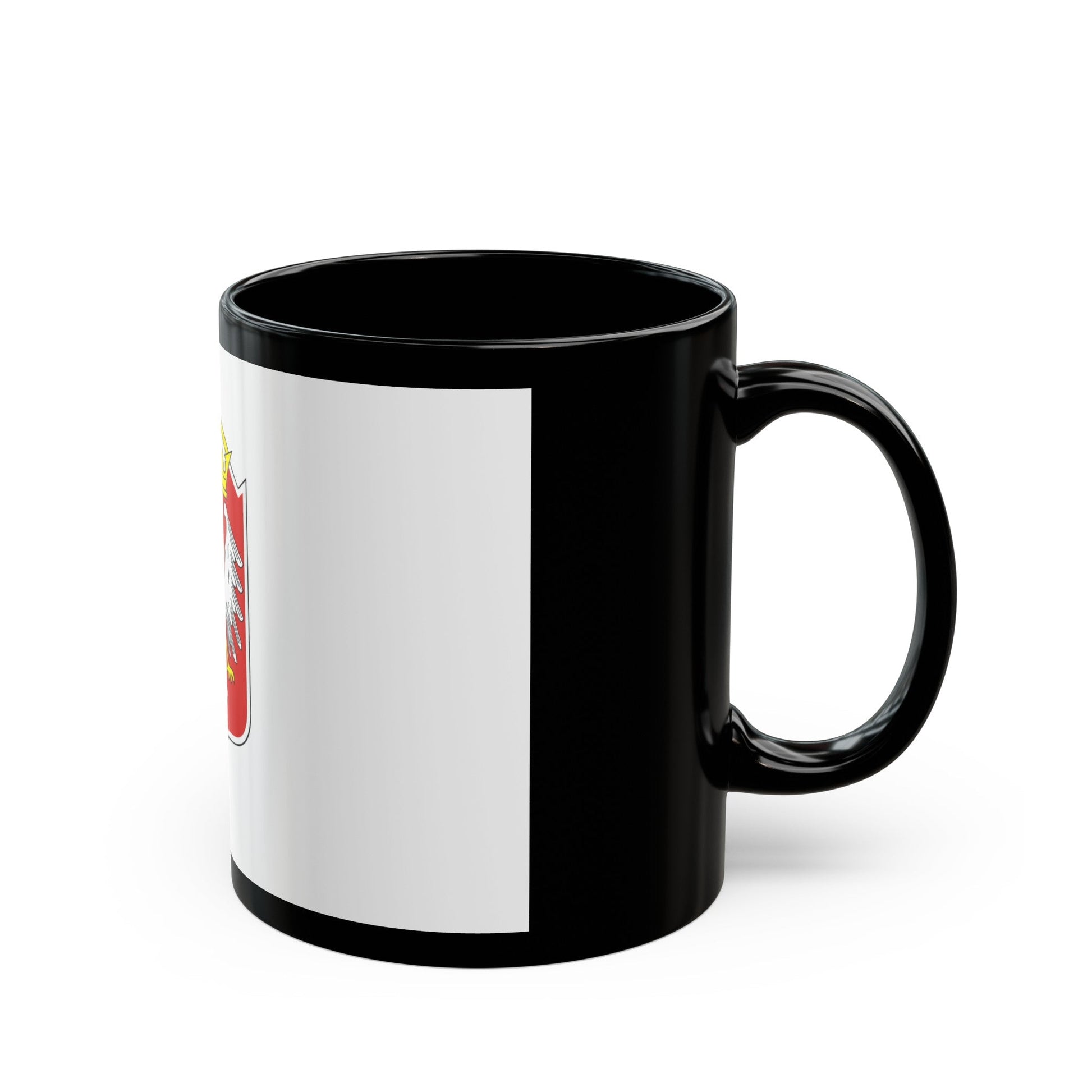 Flag of Gniezno Poland - Black Coffee Mug-The Sticker Space