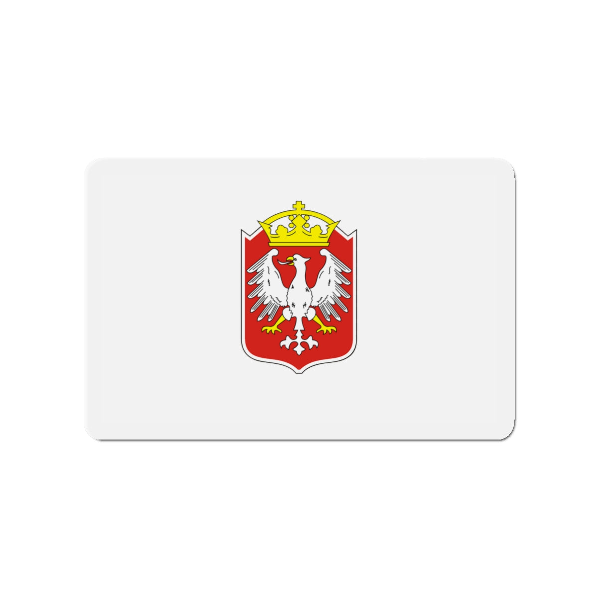 Flag of Gniezno Poland - Die-Cut Magnet-3" x 3"-The Sticker Space