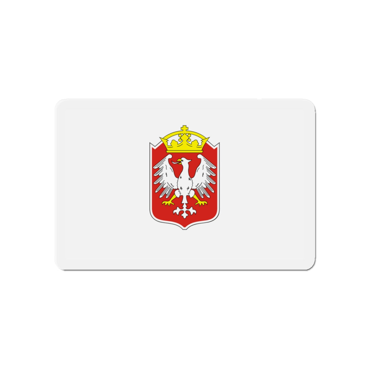 Flag of Gniezno Poland - Die-Cut Magnet-4" x 4"-The Sticker Space