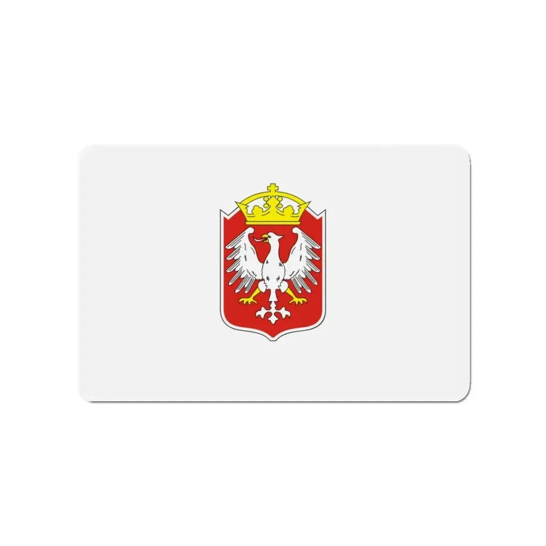 Flag of Gniezno Poland - Refrigerator Magnet 3 Inch - The Sticker Space