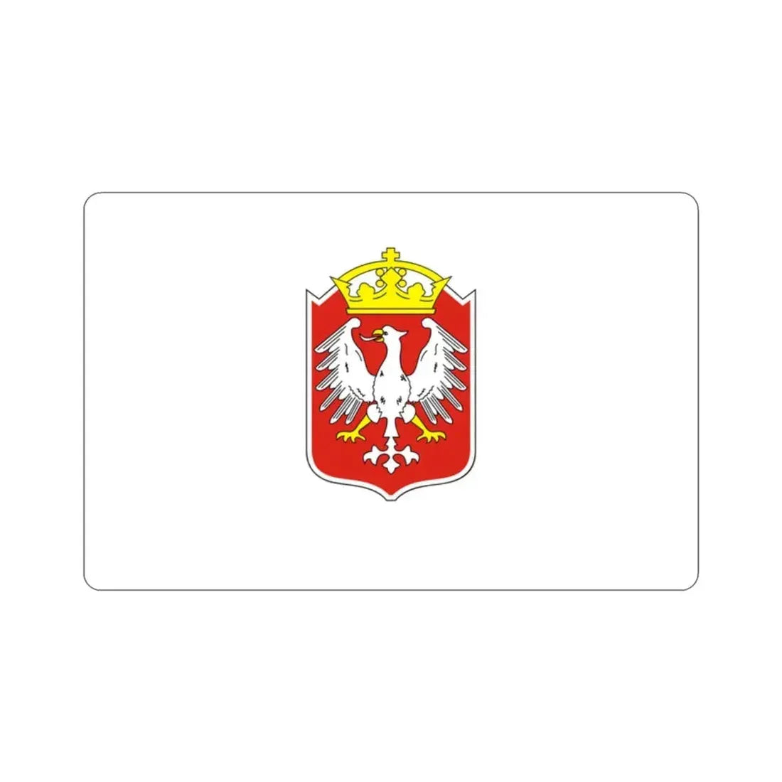 Flag of Gniezno Poland STICKER Vinyl Die-Cut Decal 2 Inch - The Sticker Space
