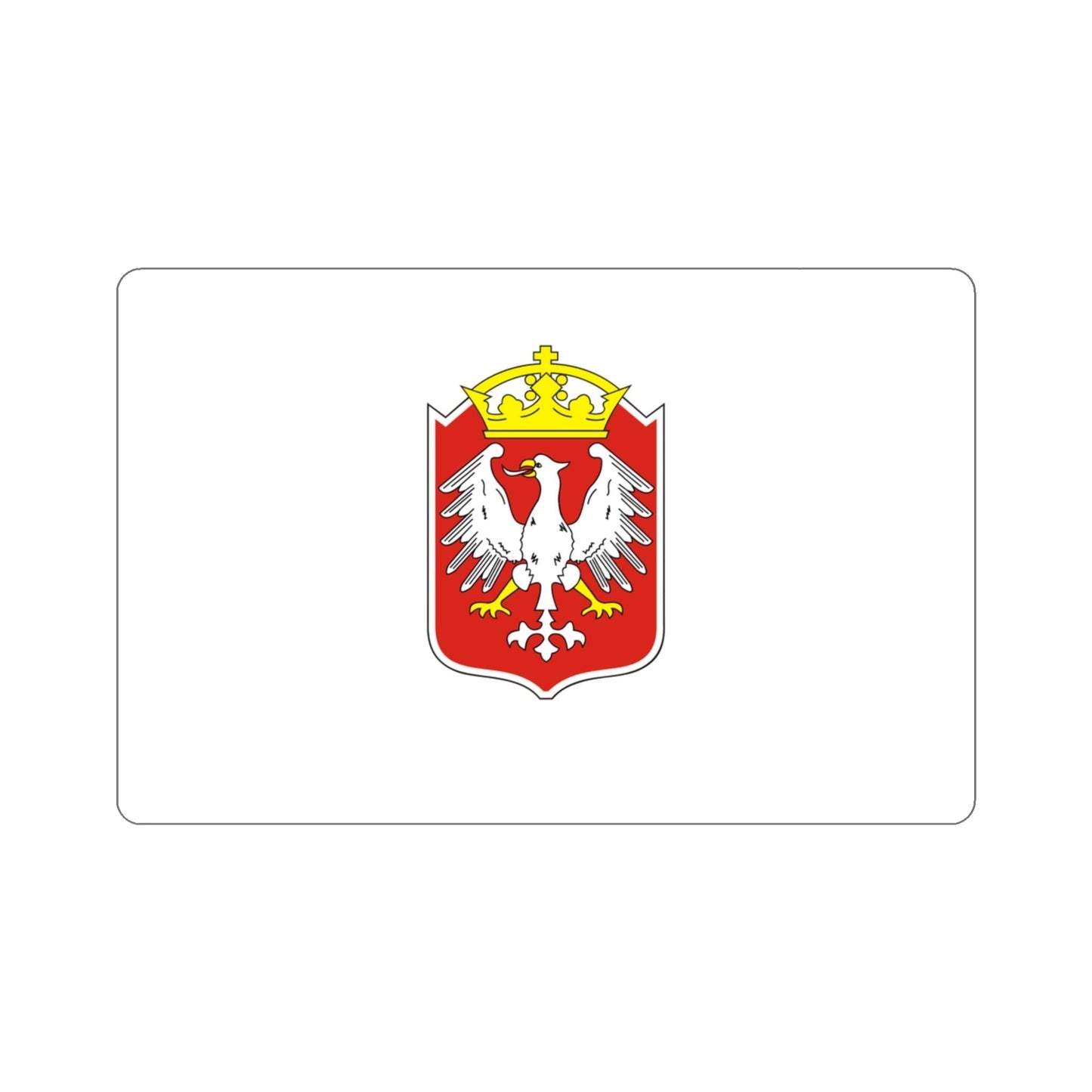 Flag of Gniezno Poland STICKER Vinyl Die-Cut Decal-3 Inch-The Sticker Space