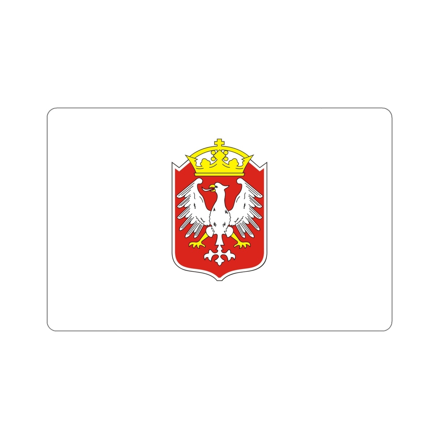 Flag of Gniezno Poland STICKER Vinyl Die-Cut Decal-4 Inch-The Sticker Space