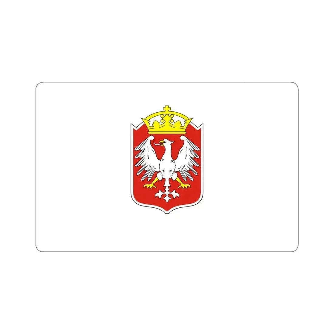 Flag of Gniezno Poland STICKER Vinyl Die-Cut Decal 4 Inch - The Sticker Space