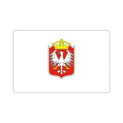 Flag of Gniezno Poland STICKER Vinyl Die-Cut Decal 5 Inch - The Sticker Space