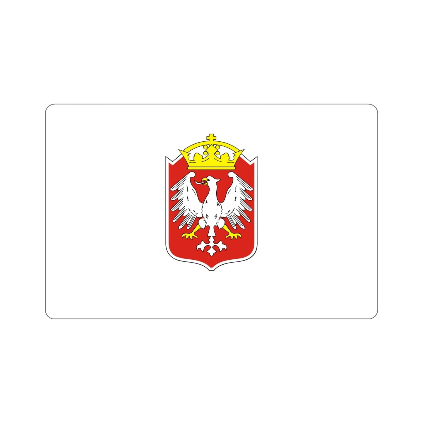 Flag of Gniezno Poland STICKER Vinyl Die-Cut Decal-6 Inch-The Sticker Space