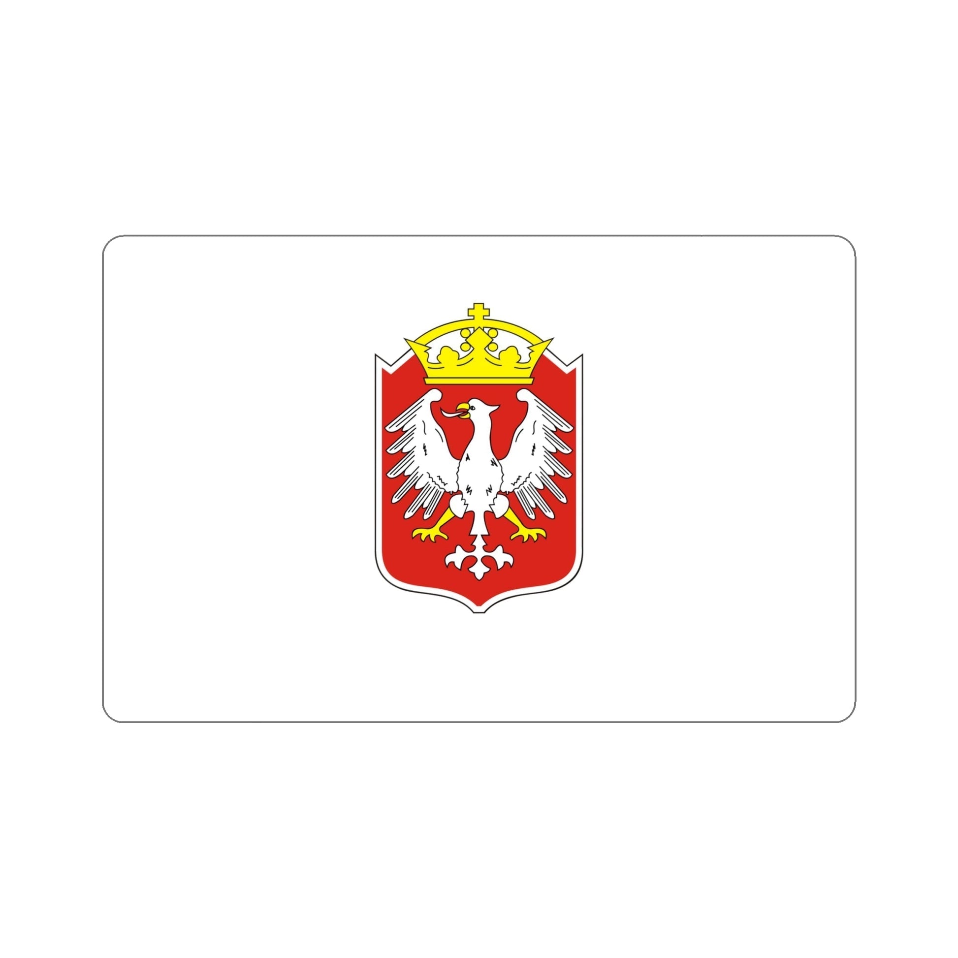 Flag of Gniezno Poland STICKER Vinyl Die-Cut Decal-6 Inch-The Sticker Space