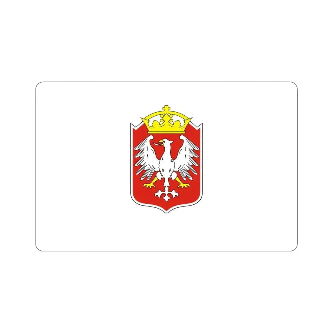 Flag of Gniezno Poland STICKER Vinyl Die-Cut Decal 6 Inch - The Sticker Space