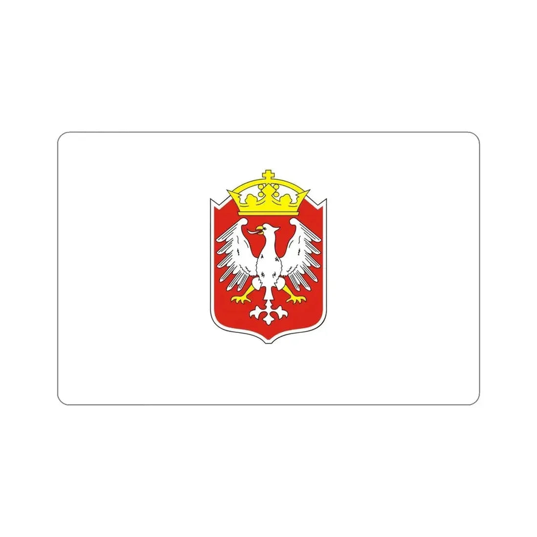 Flag of Gniezno Poland STICKER Vinyl Die-Cut Decal - The Sticker Space