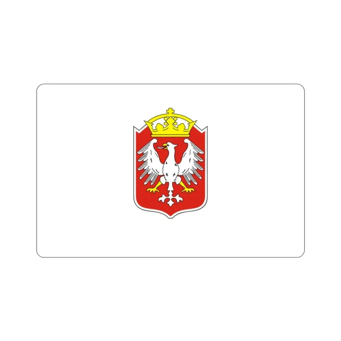 Flag of Gniezno Poland STICKER Vinyl Die-Cut Decal - The Sticker Space