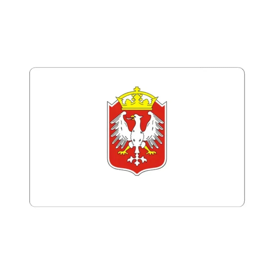 Flag of Gniezno Poland - STICKER Vinyl Kiss-Cut Decal 2 Inch White - The Sticker Space