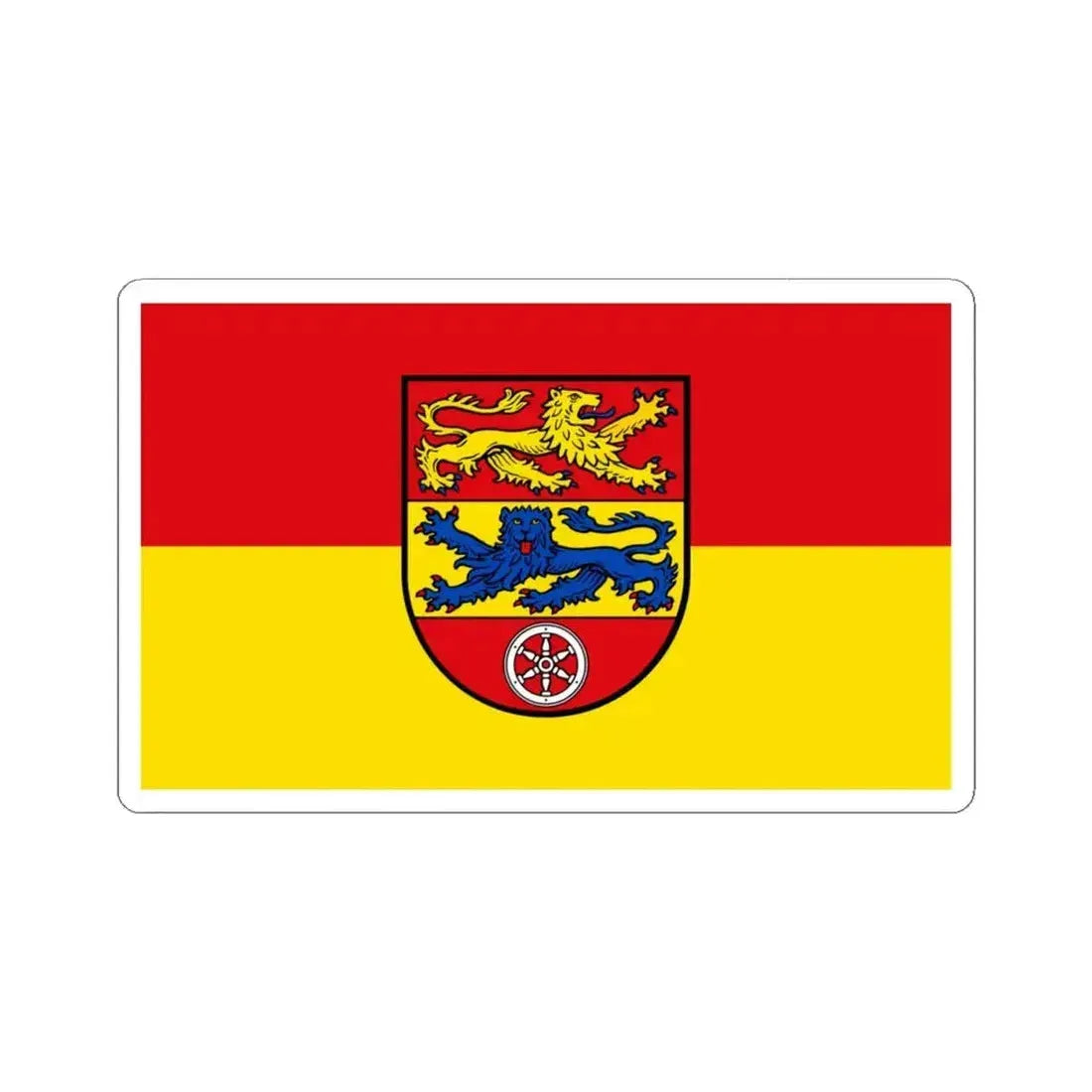 Flag of Goettingen Germany - STICKER Vinyl Kiss-Cut Decal 4 Inch White - The Sticker Space