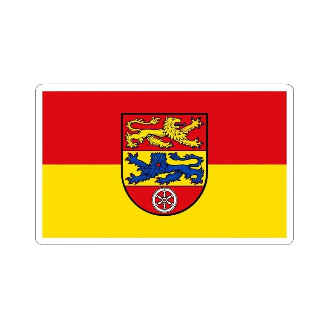 Flag of Goettingen Germany - STICKER Vinyl Kiss-Cut Decal 6 Inch White - The Sticker Space