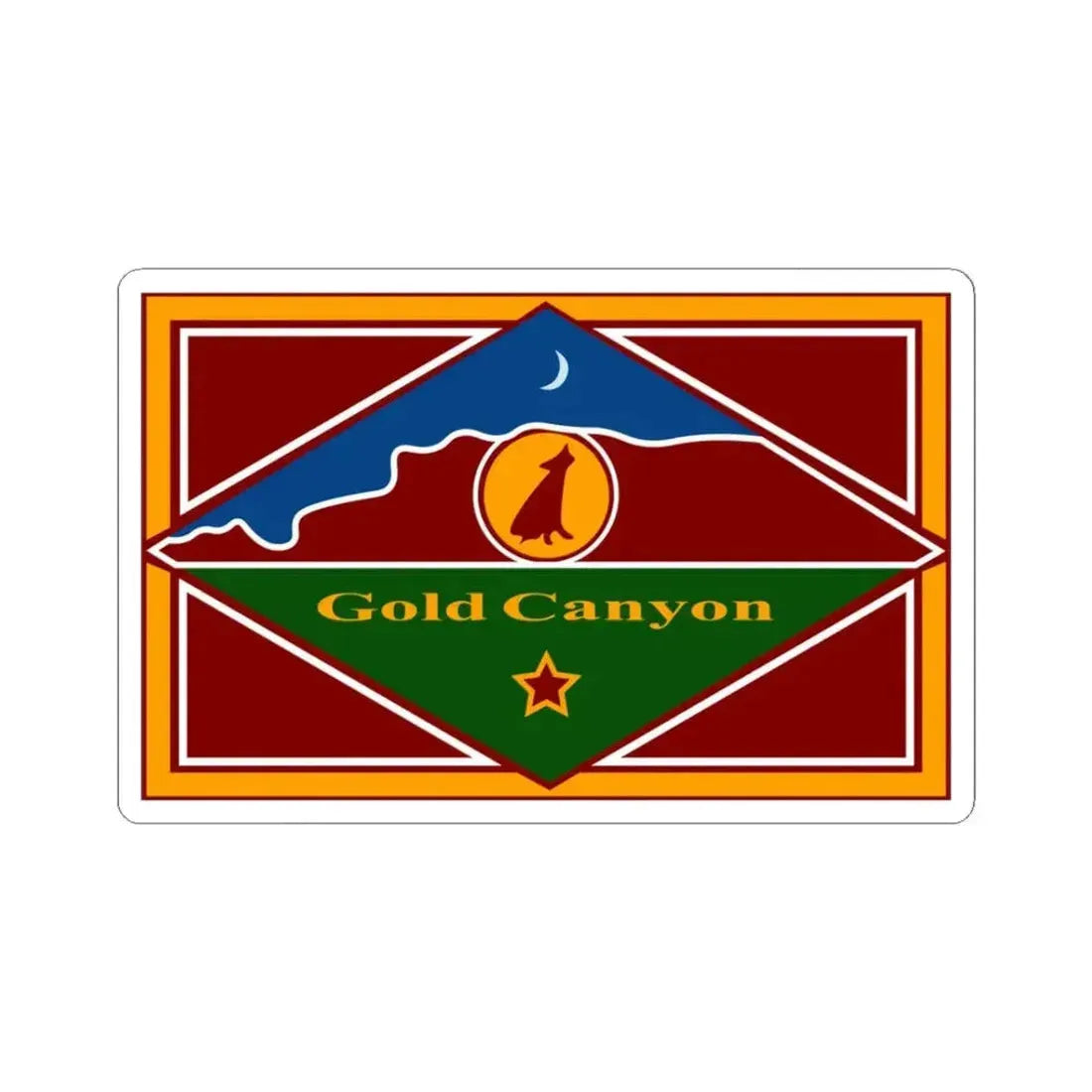 Flag of Gold Canyon Arizona (United States) STICKER Vinyl Kiss-Cut Decal 3 Inch White - The Sticker Space