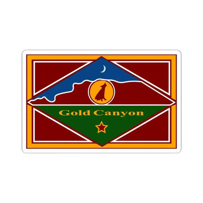 Flag of Gold Canyon Arizona (United States) STICKER Vinyl Kiss-Cut Decal 6 Inch White - The Sticker Space
