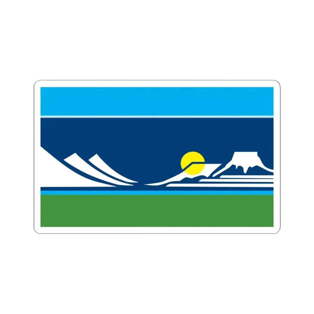 Flag of Golden Colorado (United States) STICKER Vinyl Kiss-Cut Decal 6 Inch White - The Sticker Space