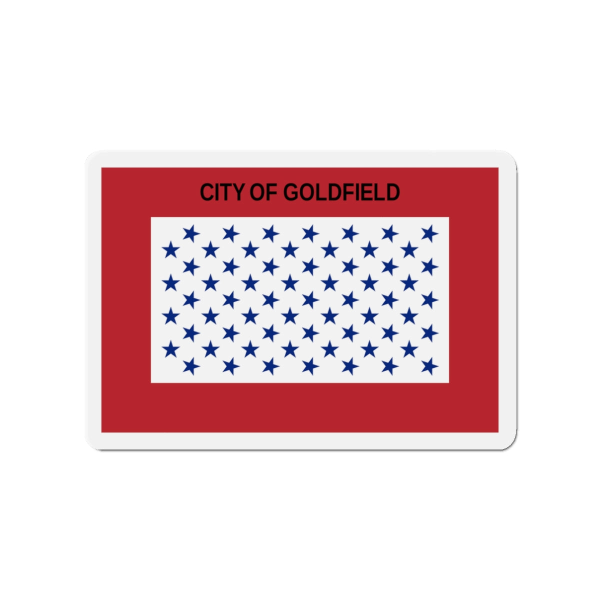 Flag of Goldfield Colorado - Die-Cut Magnet-3" x 3"-The Sticker Space